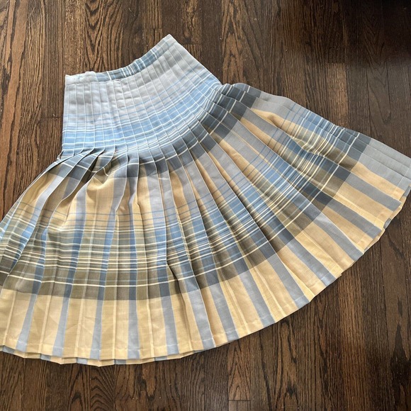 VTG Charlotte Ford Classique Reversible Pleated Midi Skirt Pure Wool 8 GORGEOUS - Picture 11 of 14